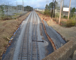 two railroad tracks